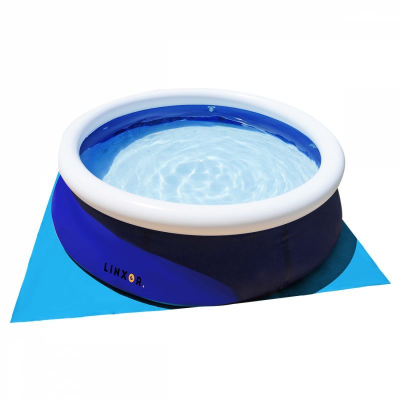Tapis de sol pour piscine - 3 m x 3 m - Bleu