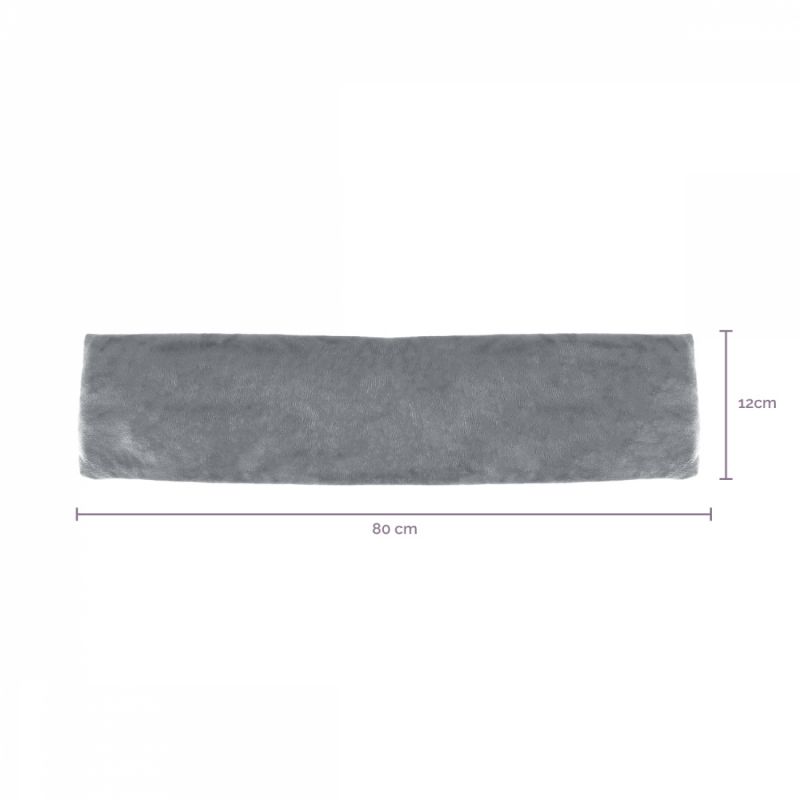 Bouillotte longue chauffante - 12 x 80 cm - Gris